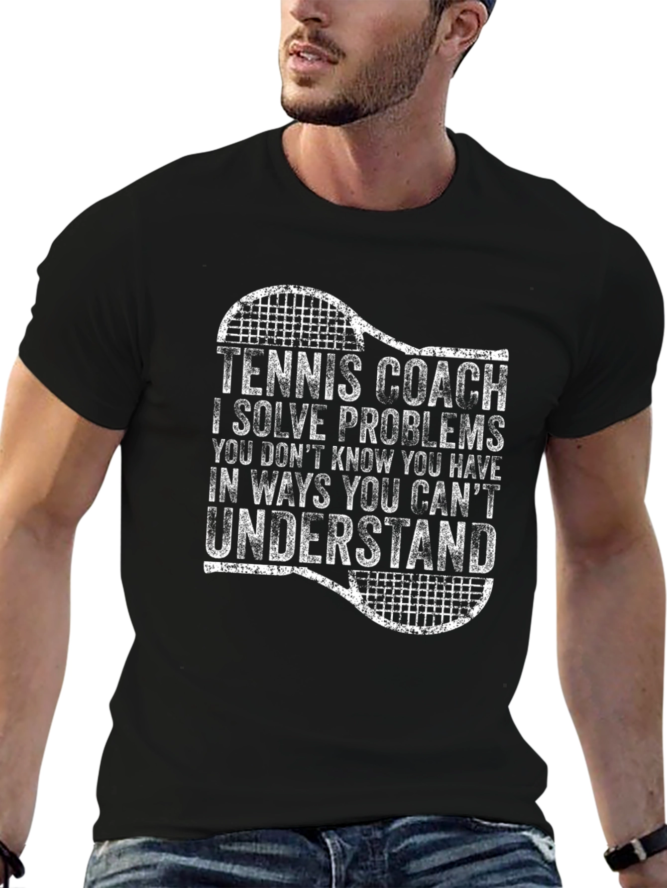 Tennis Coach T-Shirt - I Solve Problems
