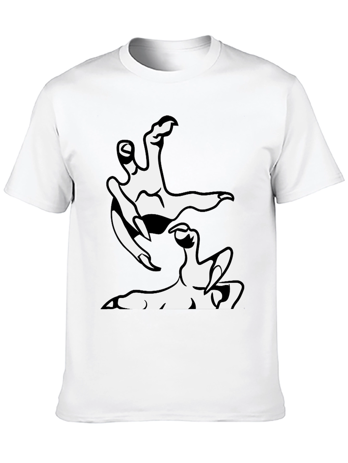 Clawing Hand Graphic Print Black T-Shirt