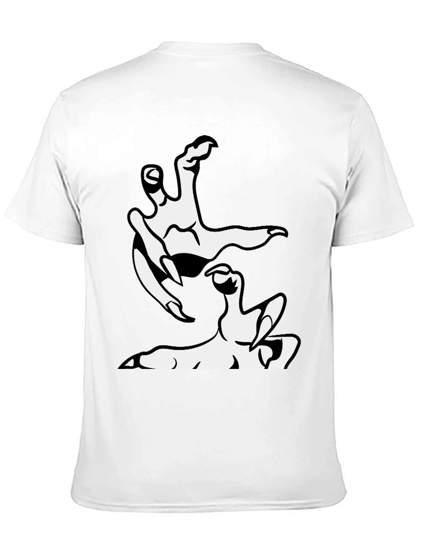 Clawing Hand Graphic Print Black T-Shirt