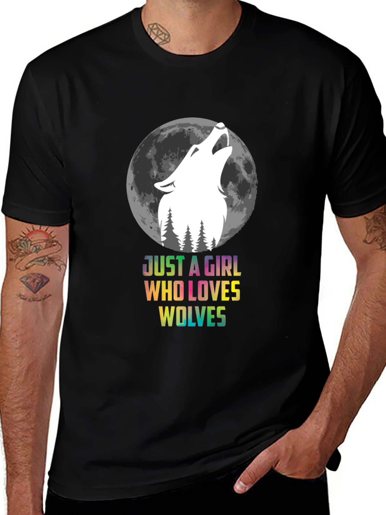 Just a Girl Who Loves Wolves T-Shirt