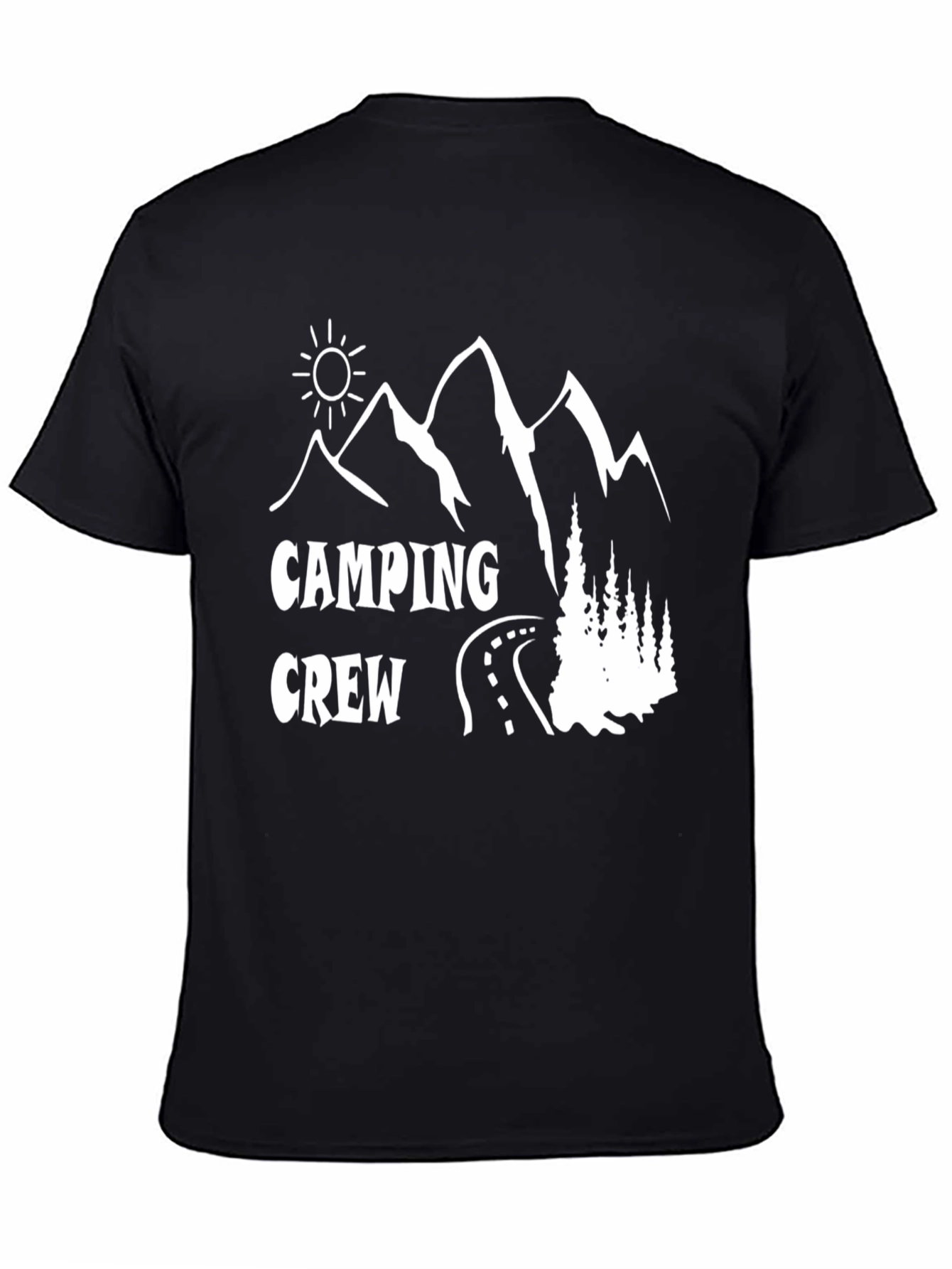 Camping Crew Black Graphic T-Shirt