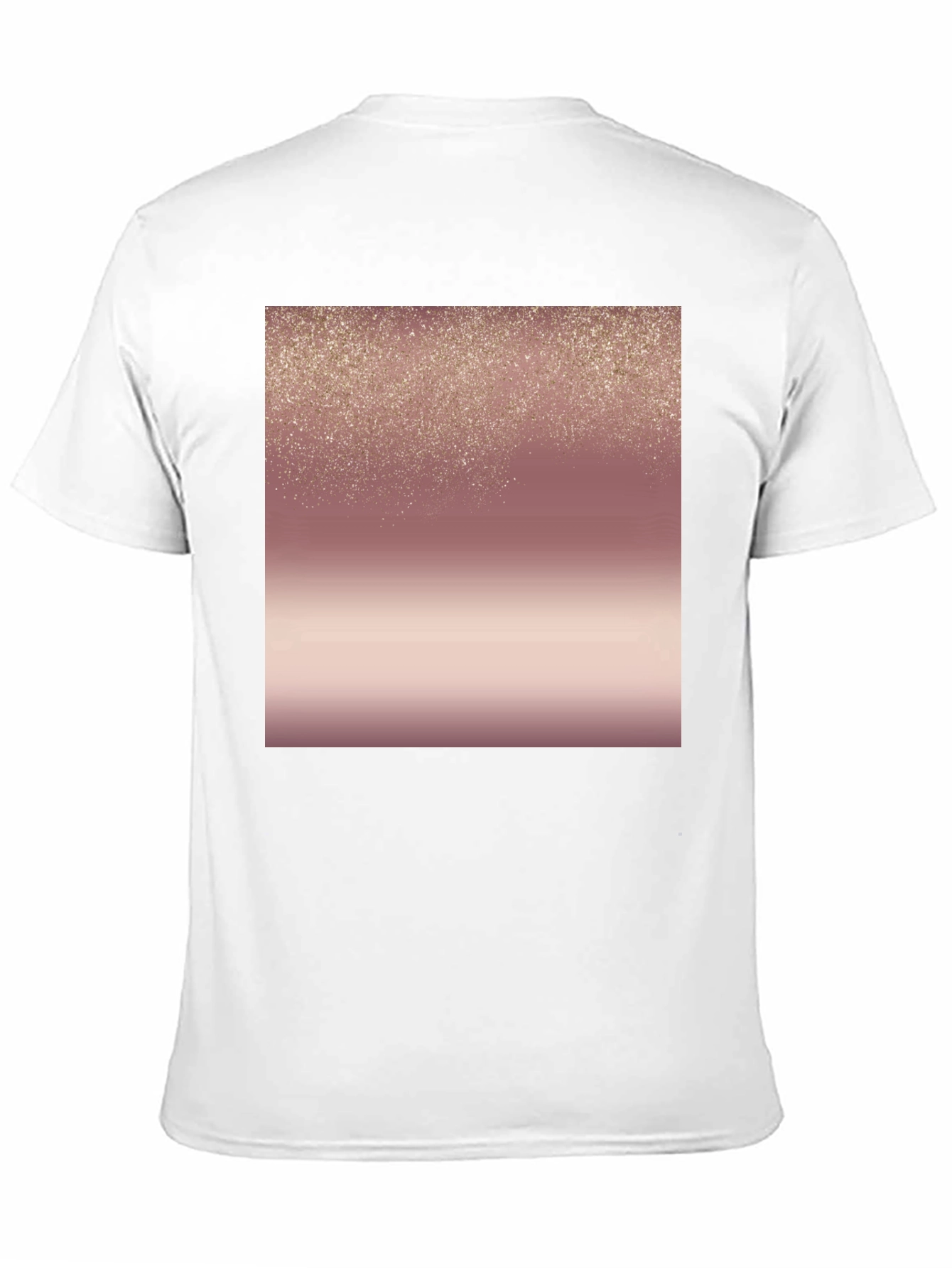 Stylish Black Tee with Rose Gold Gradient Design