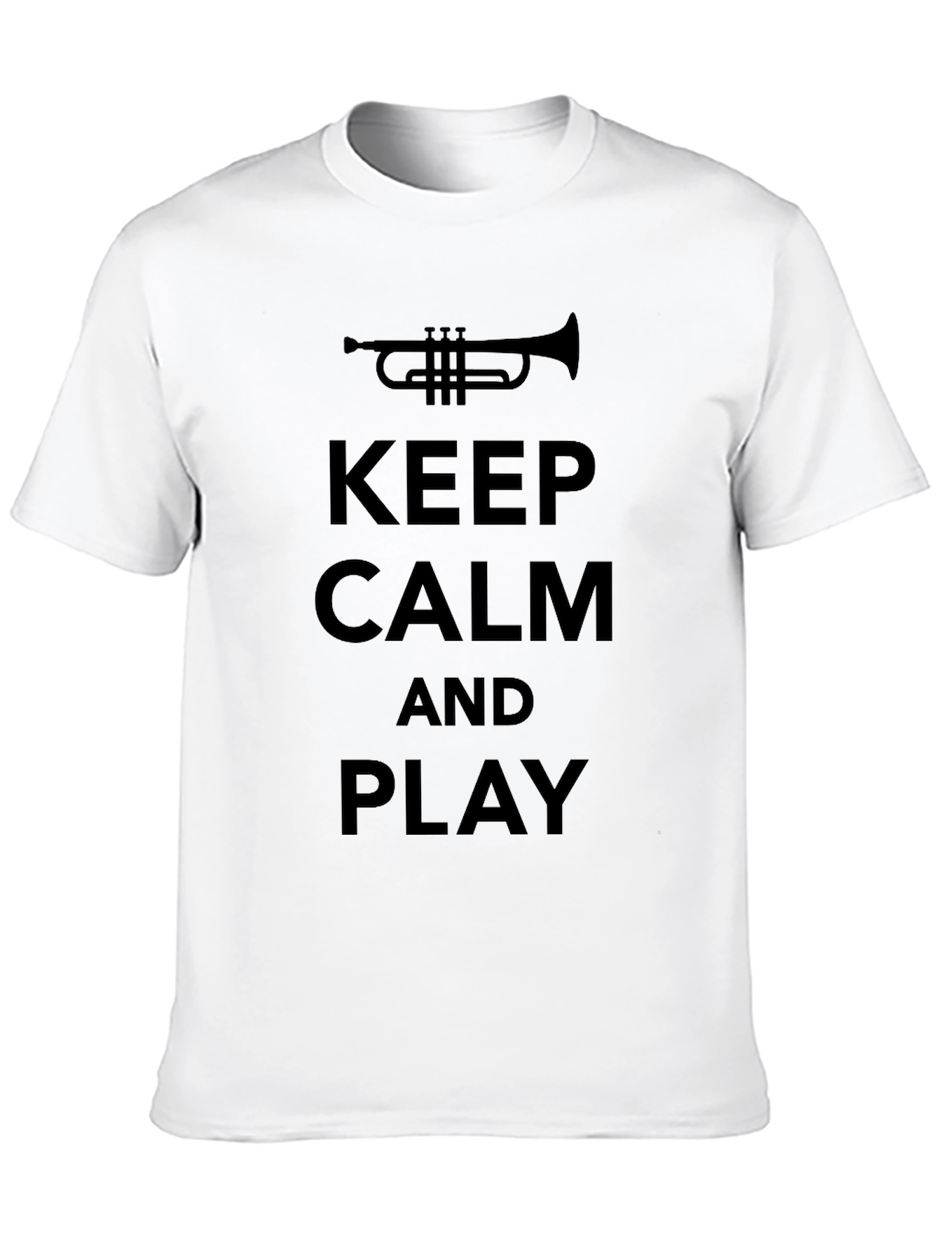 Keep Calm and Play Trumpet T-Shirt - Black