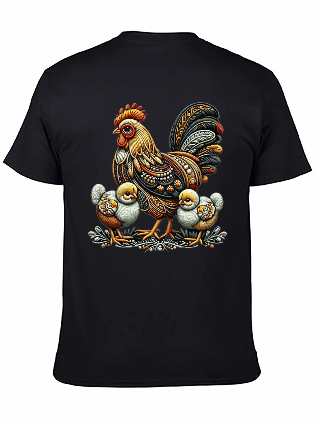 Rooster and Chicks Graphic Tee