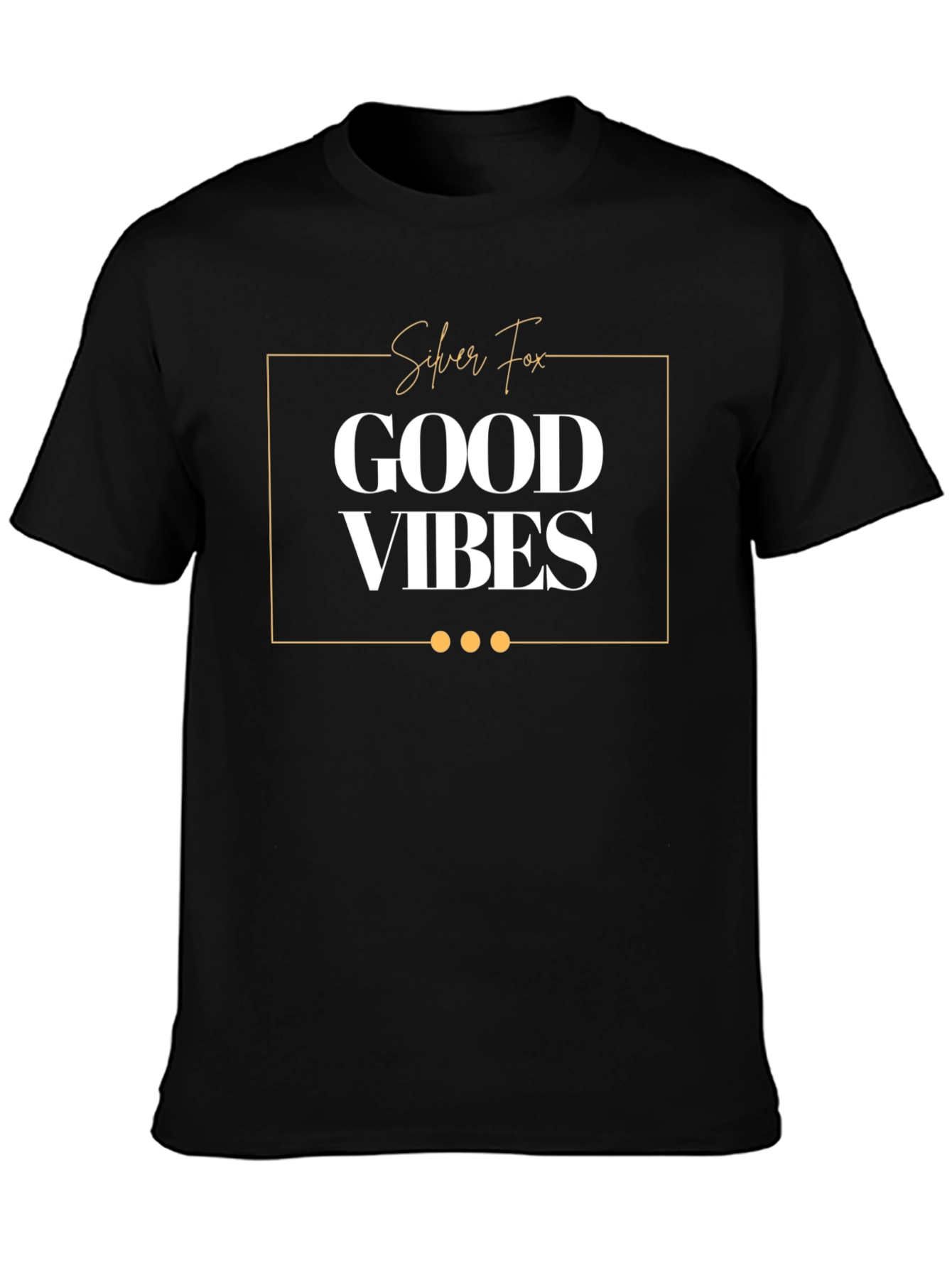 Silver Fox Good Vibes T-Shirt Black Graphic Tee