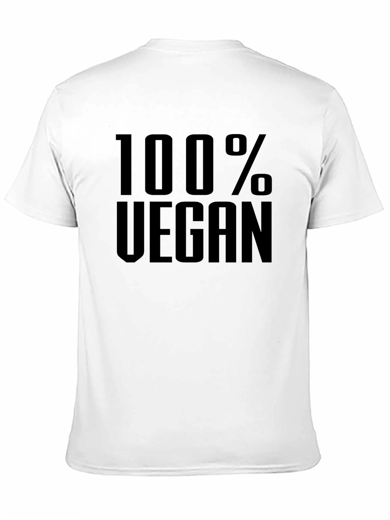 100% Vegan Graphic Tee - Black Cotton T-Shirt