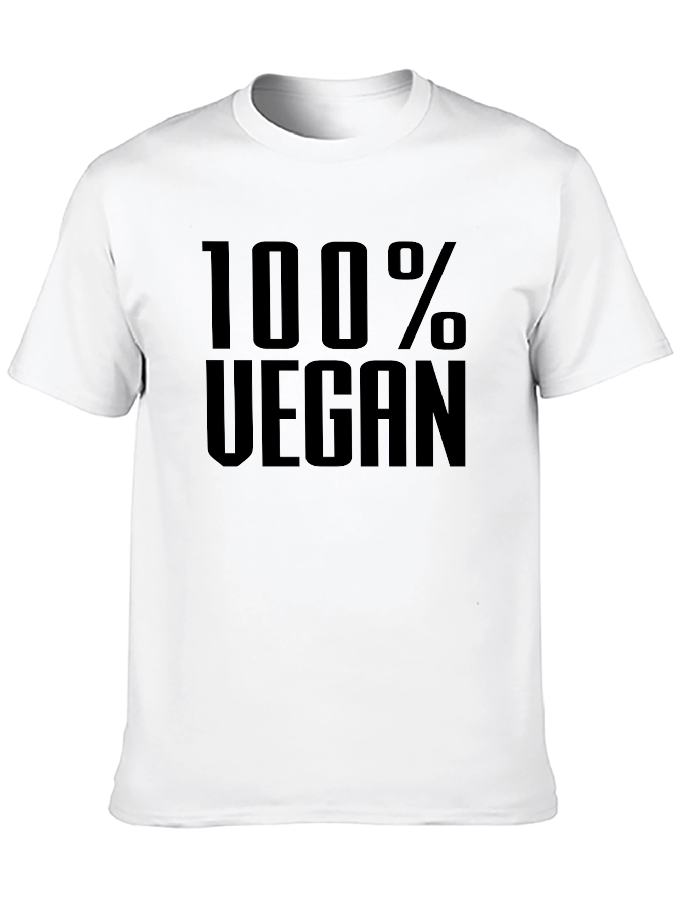100% Vegan Graphic Tee - Black Cotton T-Shirt