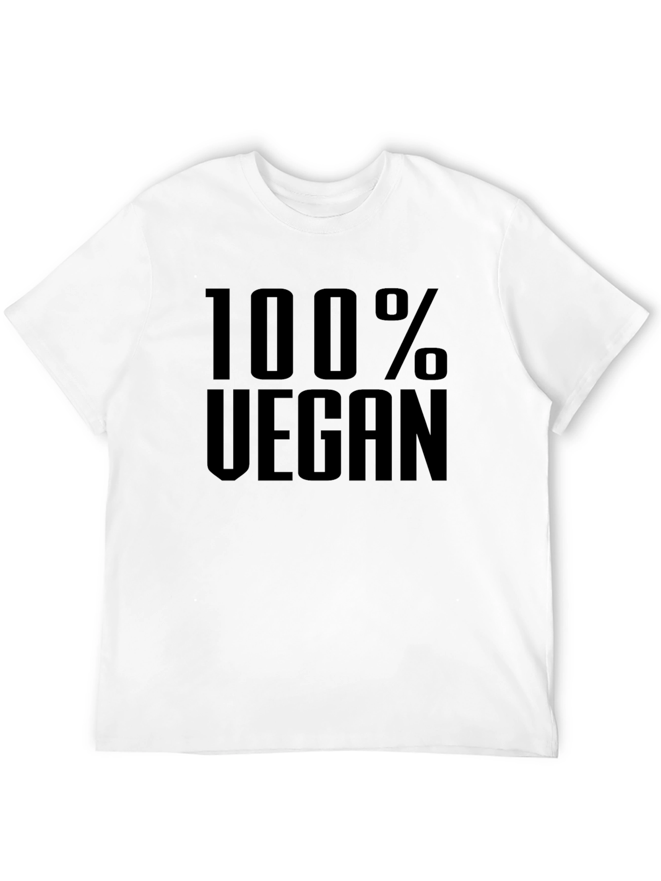 100% Vegan Graphic Tee - Black Cotton T-Shirt