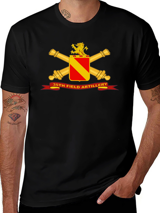 35th Field Artillery Black T-Shirt
