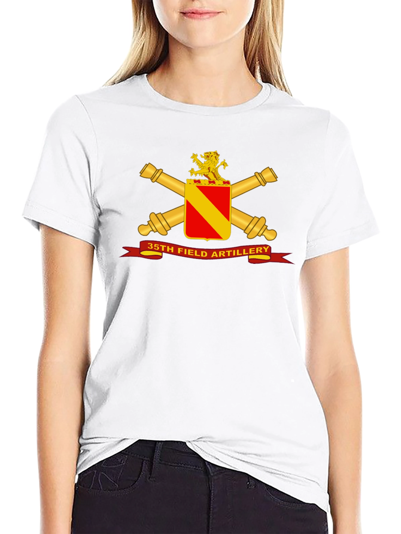 35th Field Artillery Black T-Shirt