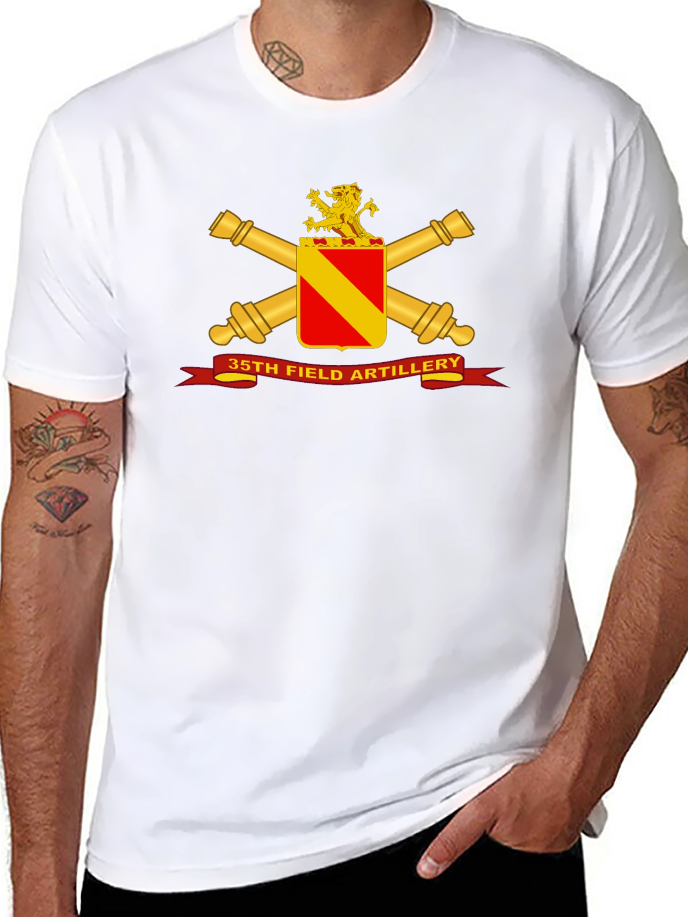 35th Field Artillery Black T-Shirt