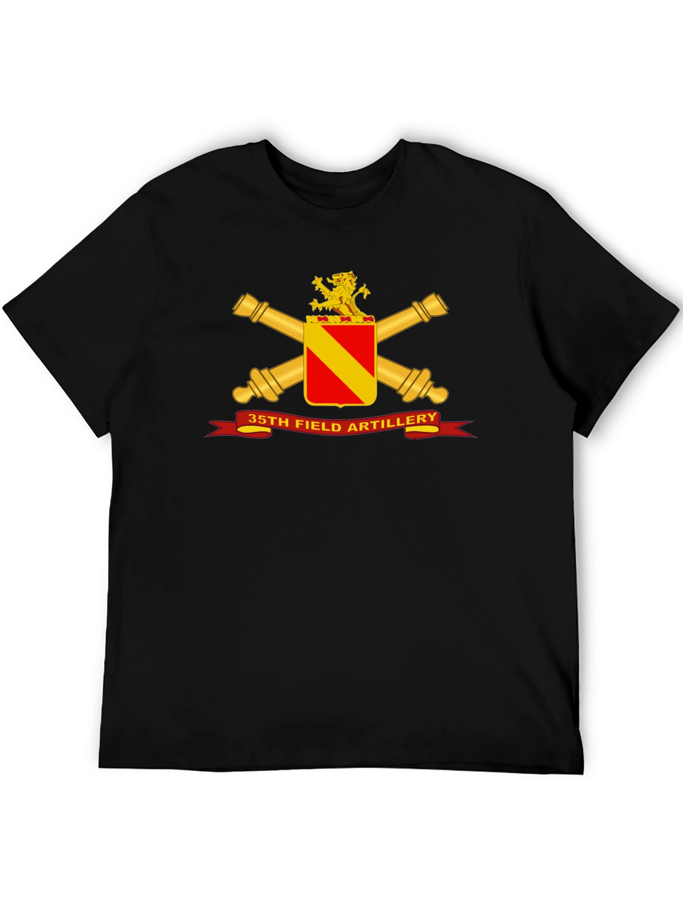 35th Field Artillery Black T-Shirt