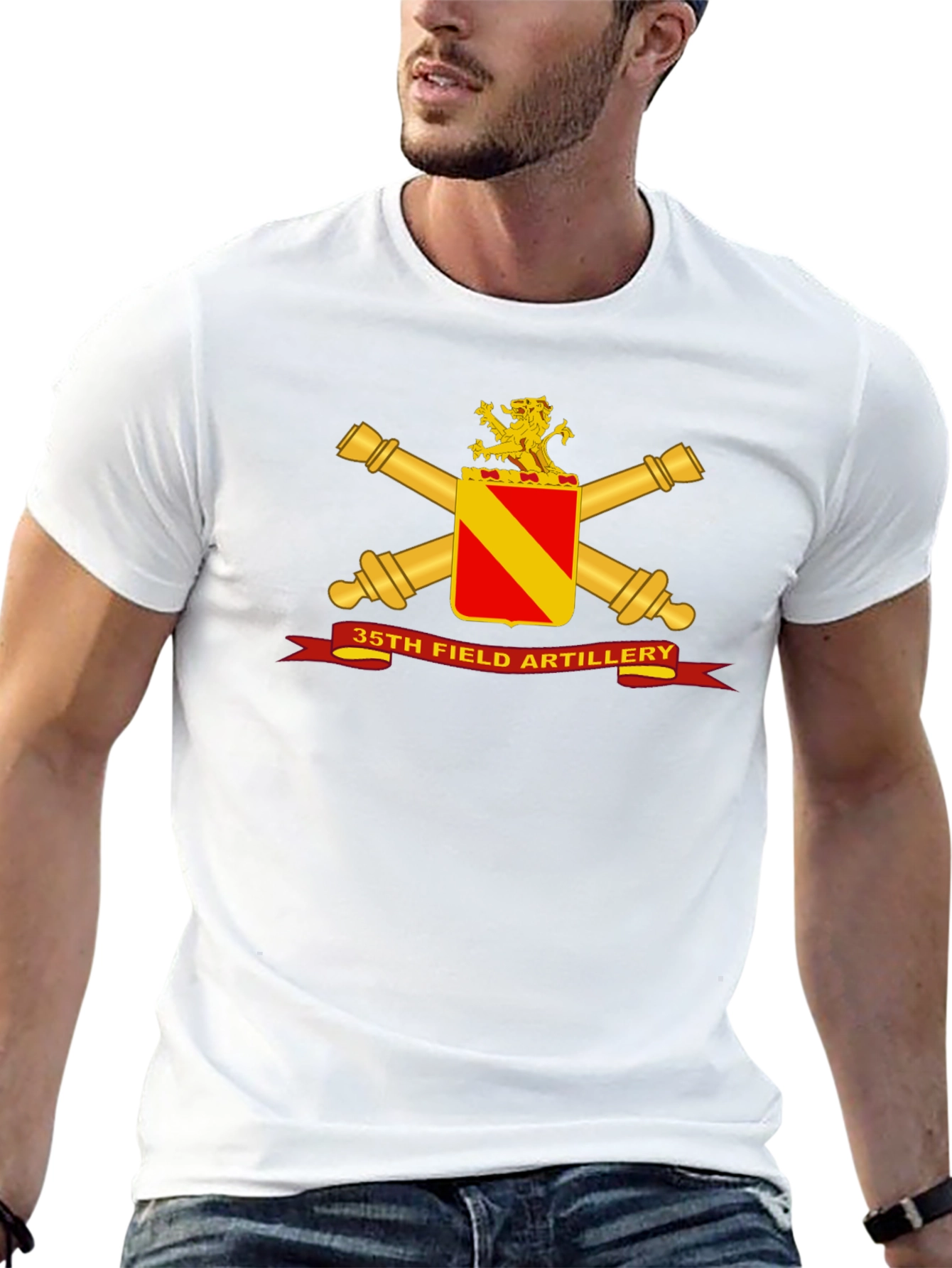 35th Field Artillery Black T-Shirt