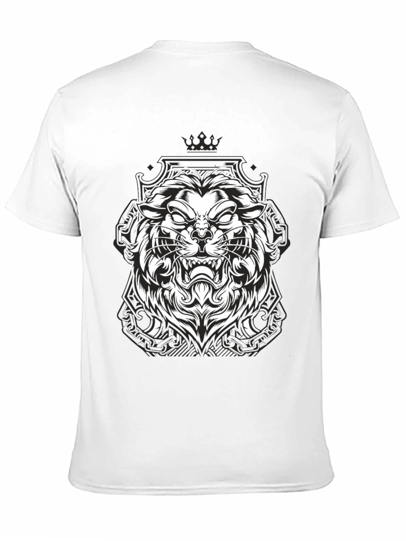 Lion Graphic Black Tee - Fierce Style