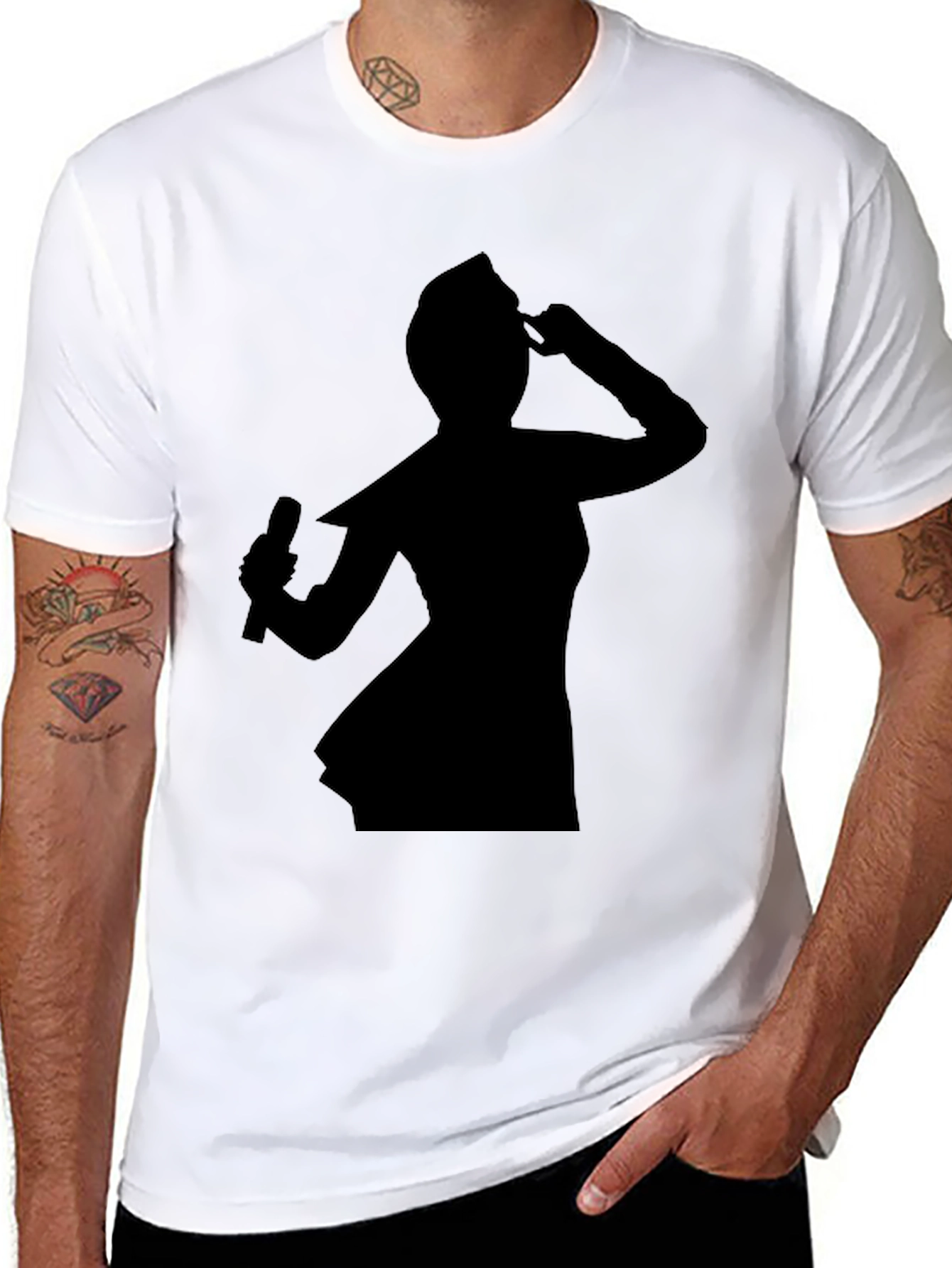 Silhouette Graphic T-Shirt - Black
