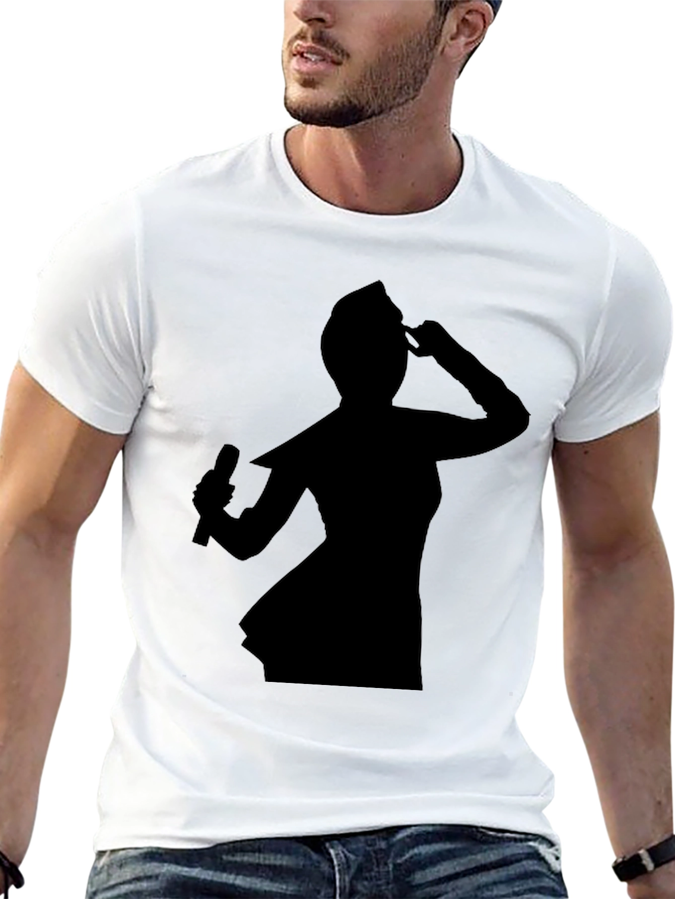 Silhouette Graphic T-Shirt - Black