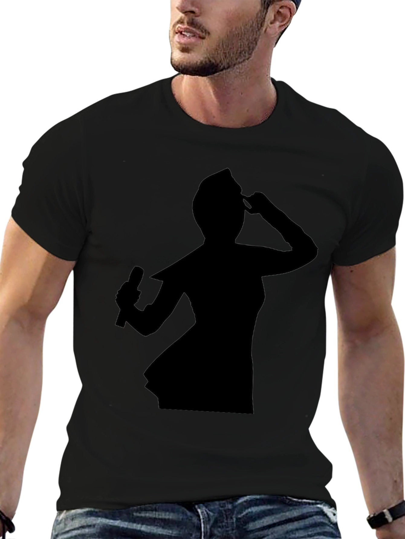 Silhouette Graphic T-Shirt - Black