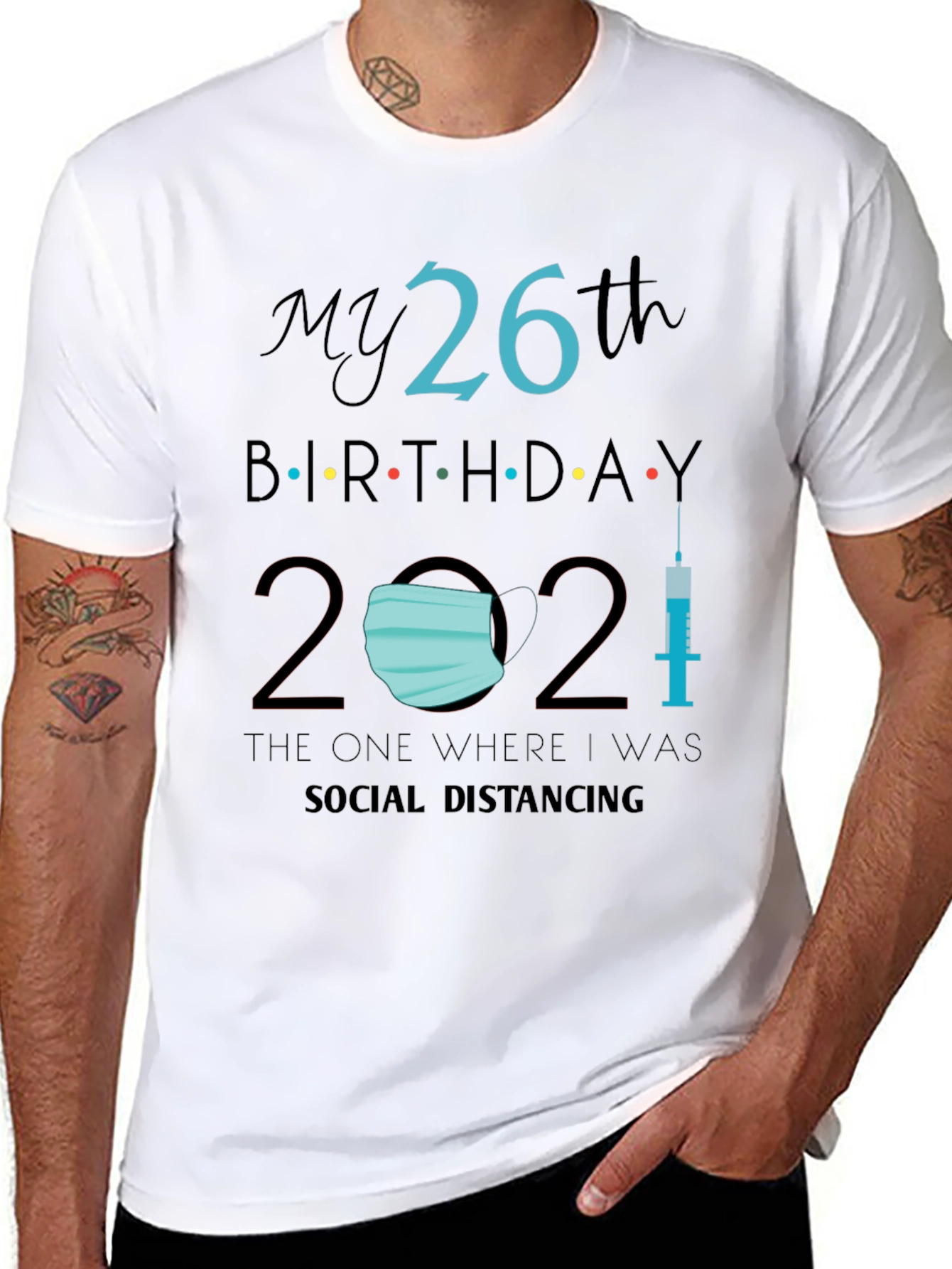 26th Birthday Social Distancing T-Shirt