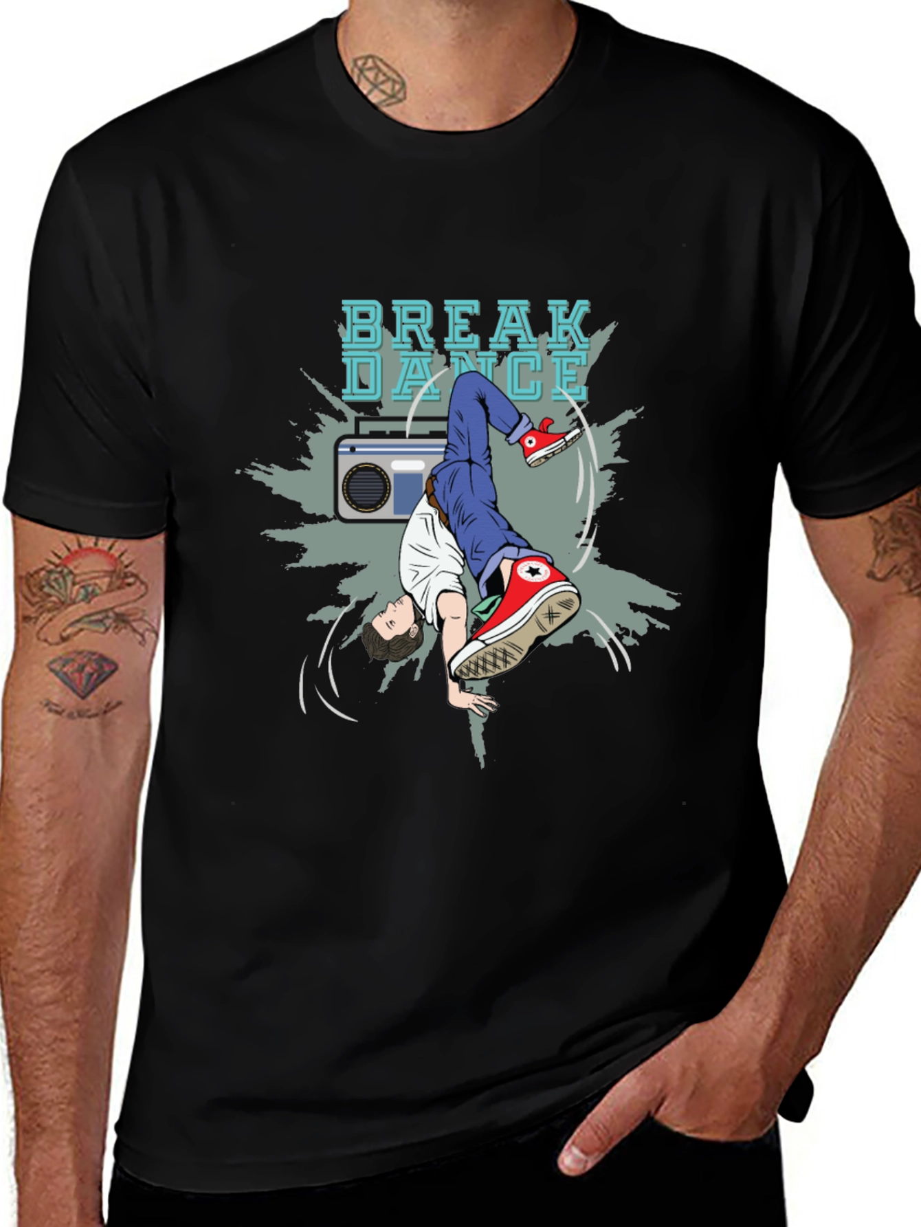 Breakdance Graphic Tee - Stylish Black T-Shirt