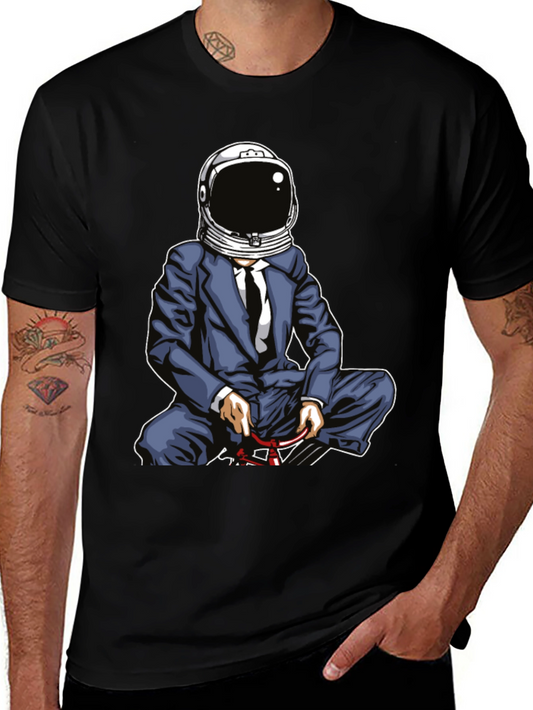 Astronaut Suit Up T-Shirt - Black Graphic Tee