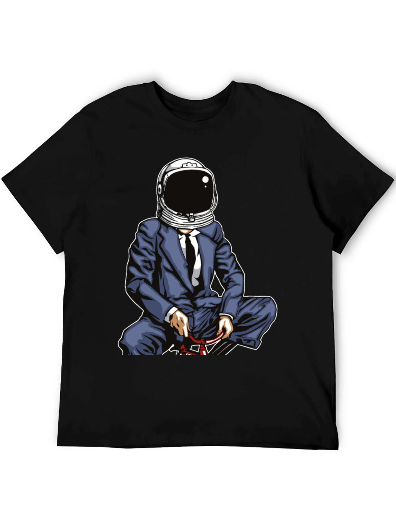 Astronaut Suit Up T-Shirt - Black Graphic Tee