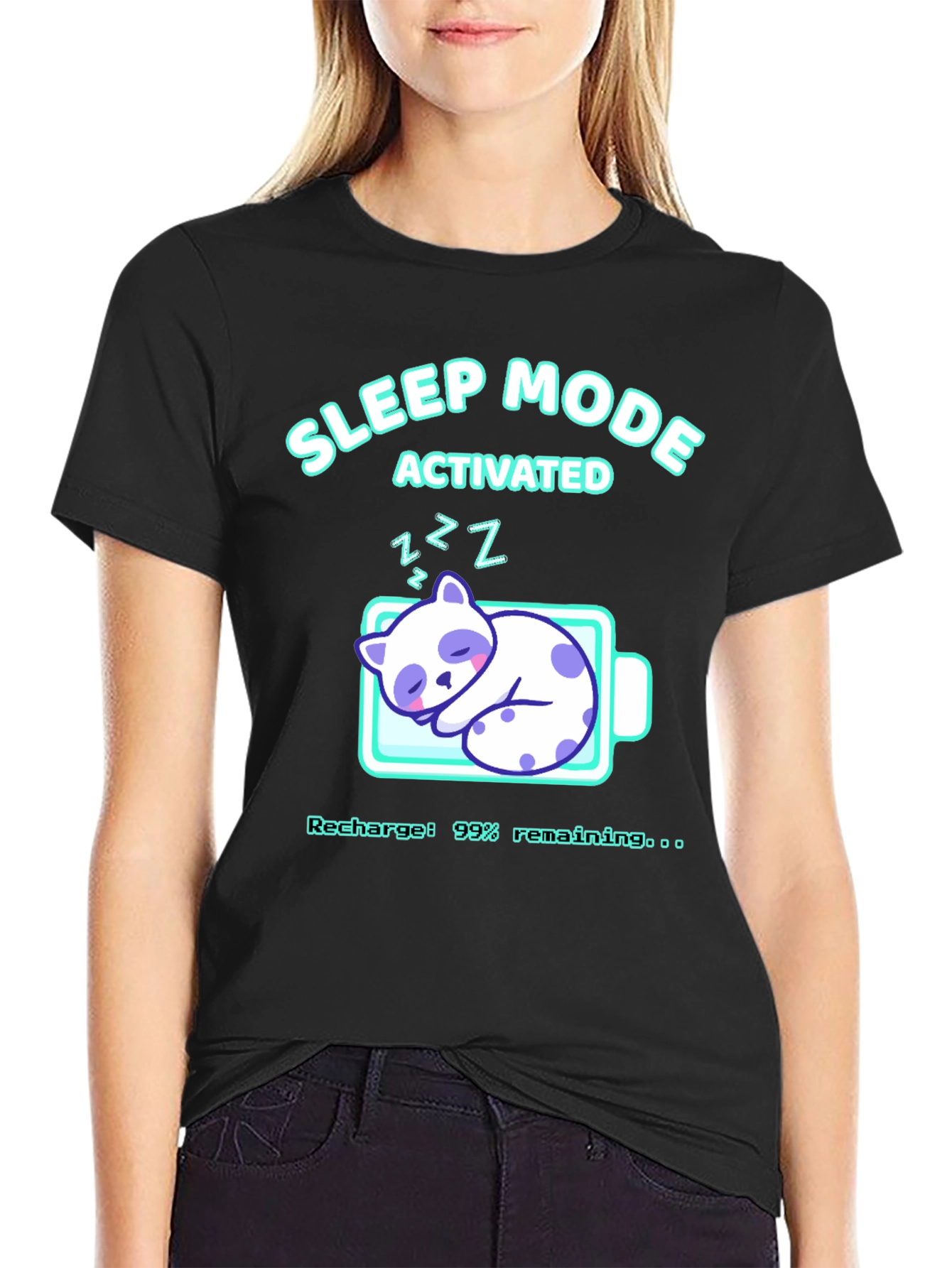 Sleep Mode Activated Graphic T-Shirt