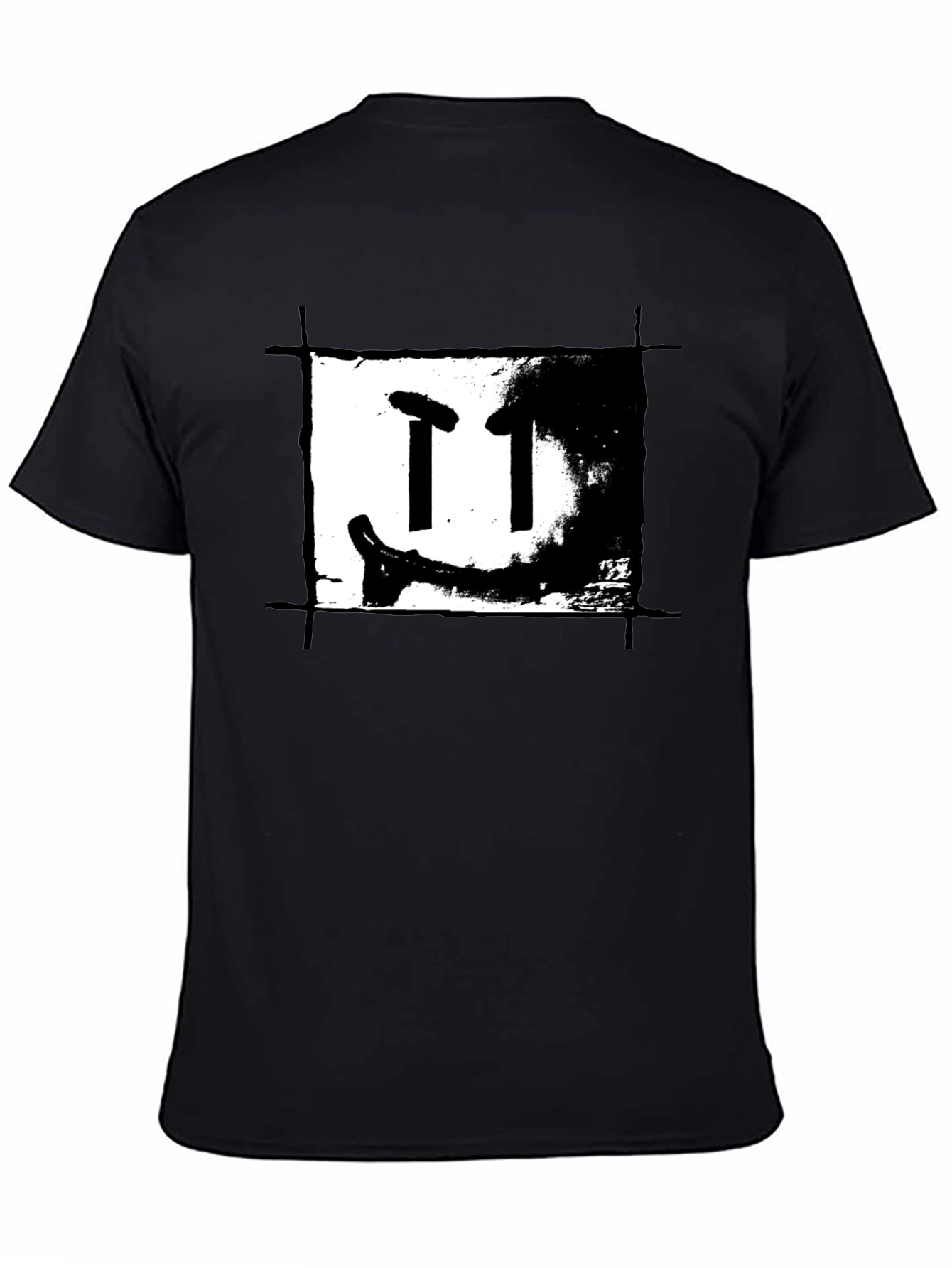 Black T-Shirt with Artistic Graphic Print