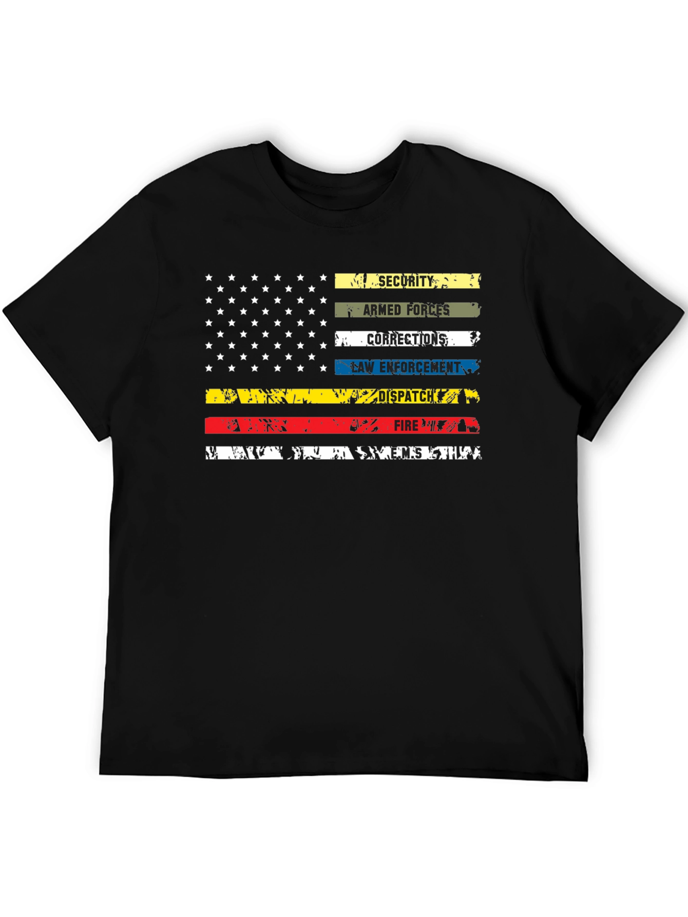 American Thin Line Distressed Graphic T-Shirt