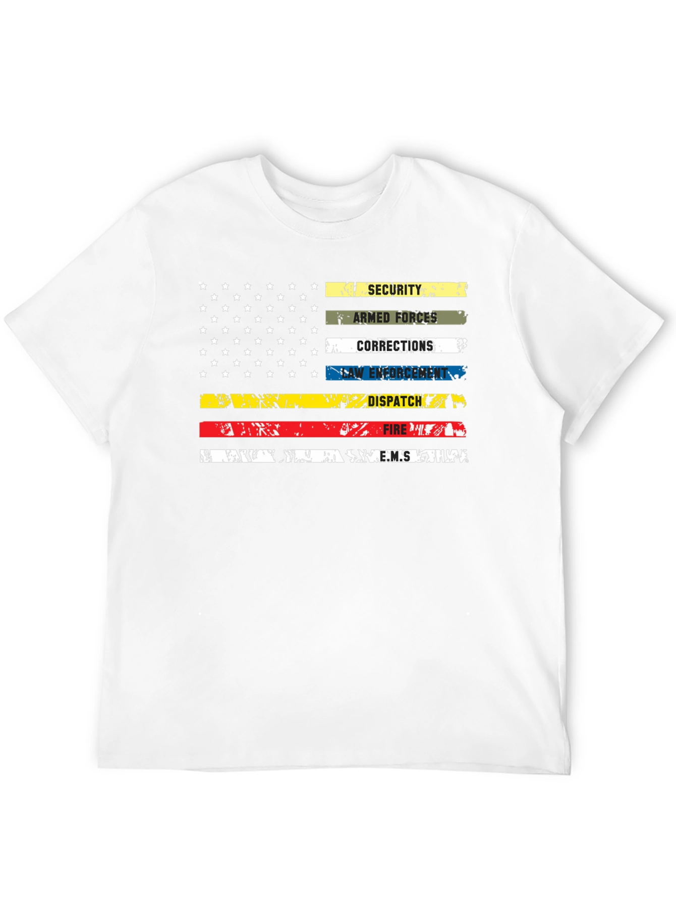 American Thin Line Distressed Graphic T-Shirt