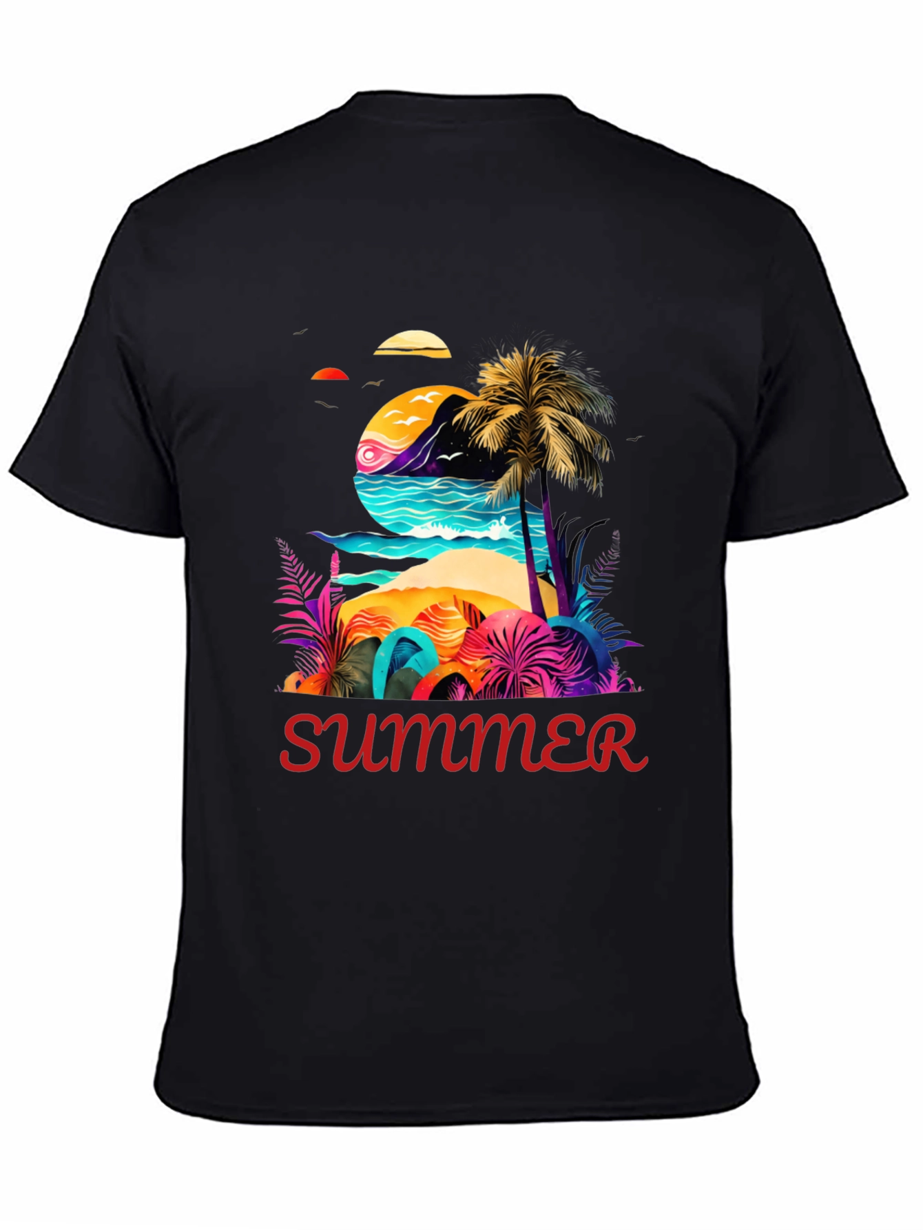 Summer Beach T-Shirt - Tropical Design