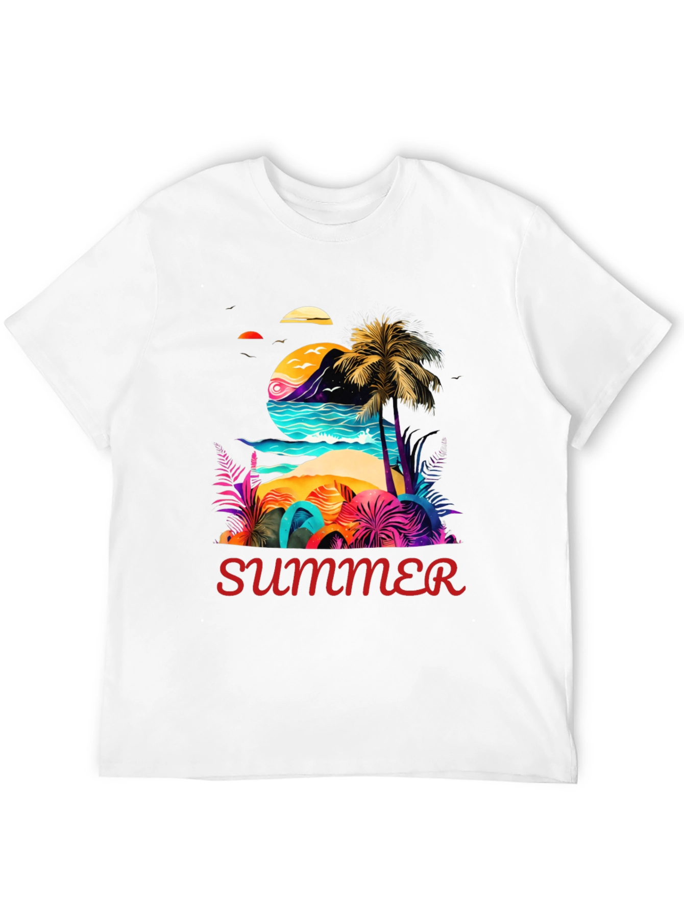 Summer Beach T-Shirt - Tropical Design