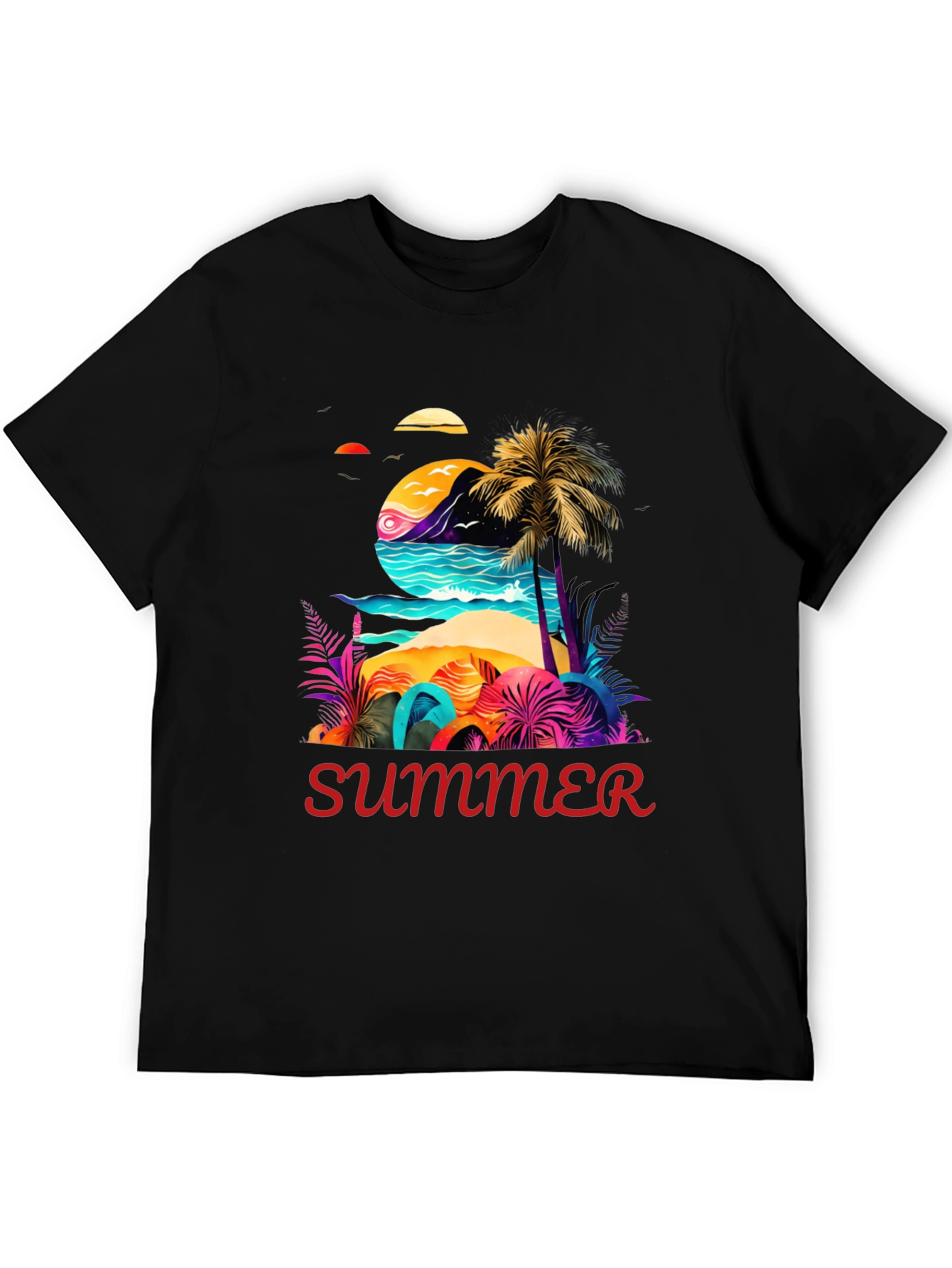 Summer Beach T-Shirt - Tropical Design