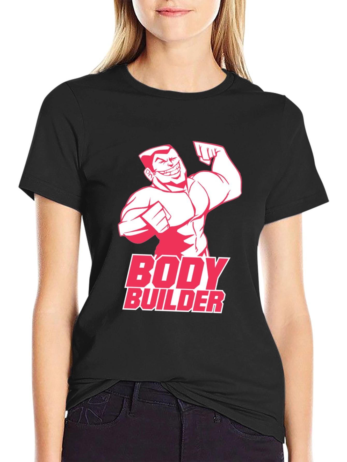 Bodybuilder Graphic Tee - Mens Black T-Shirt