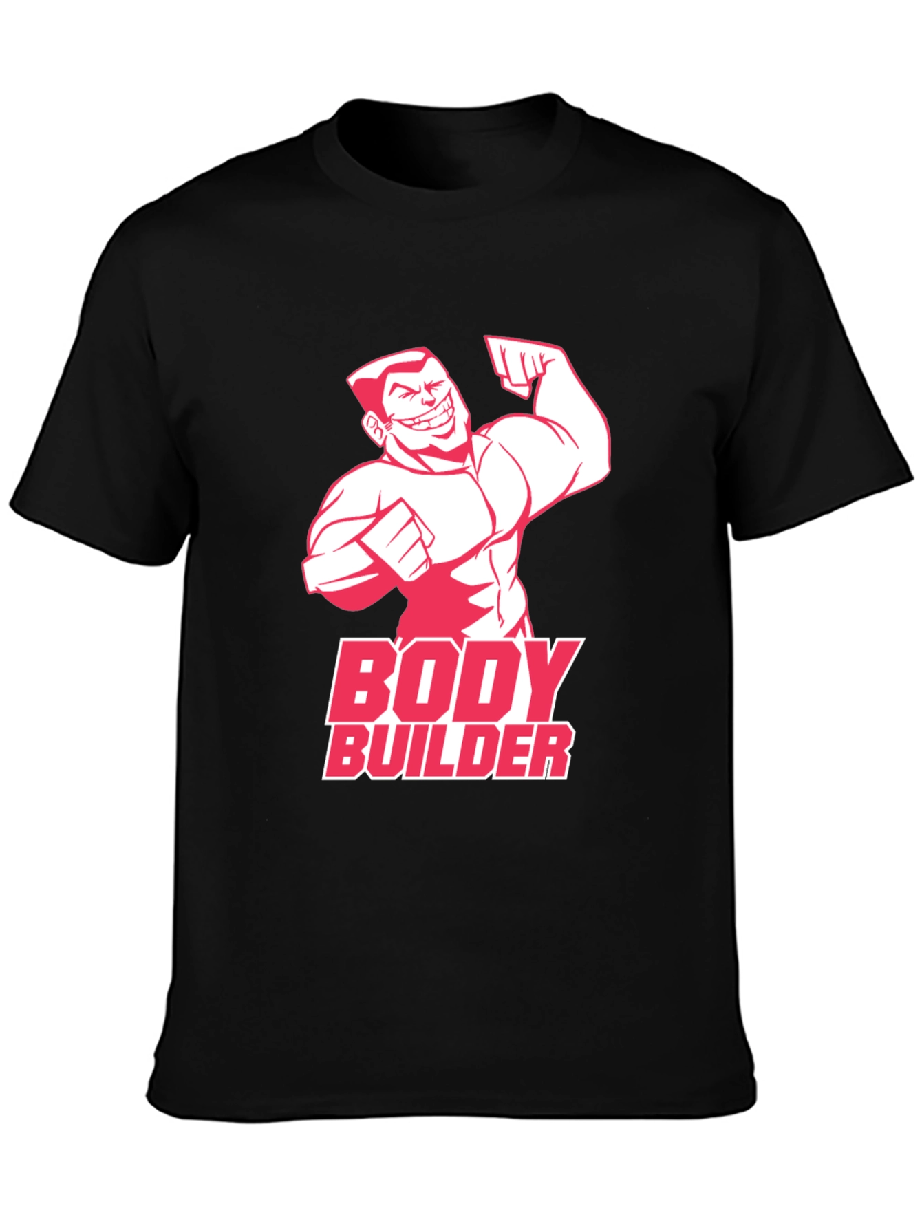 Bodybuilder Graphic Tee - Mens Black T-Shirt