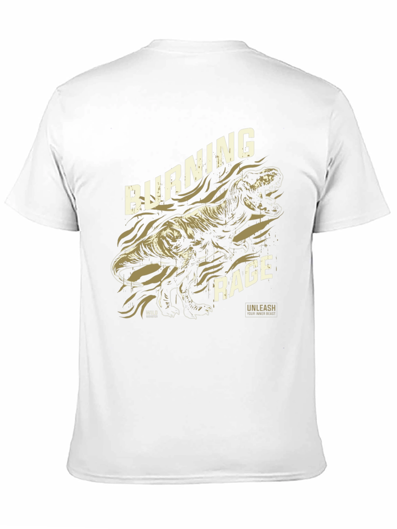 Burning Rage Dinosaur Graphic T-Shirt