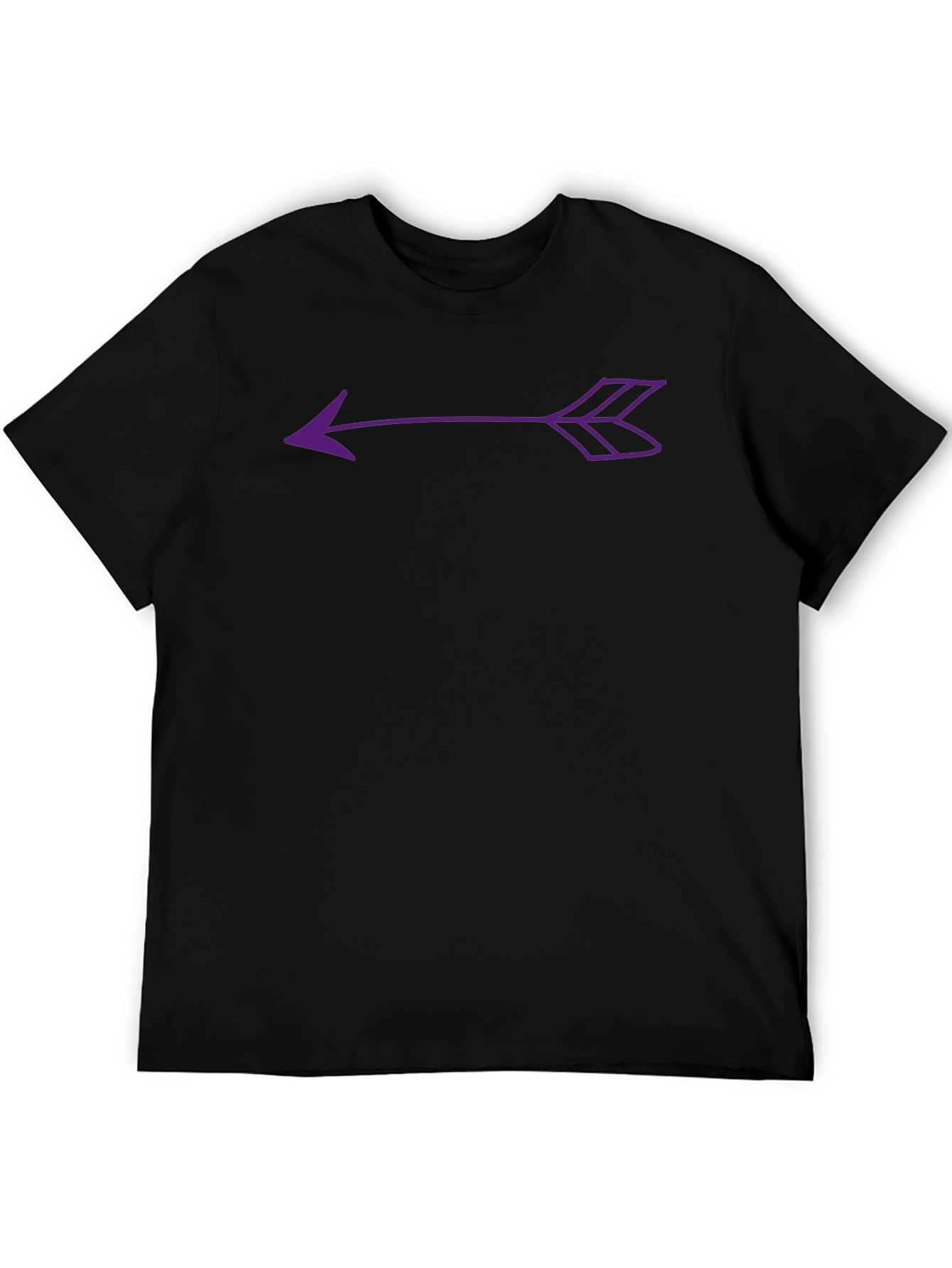 Arrow Graphic Tee - Black Casual T-Shirt