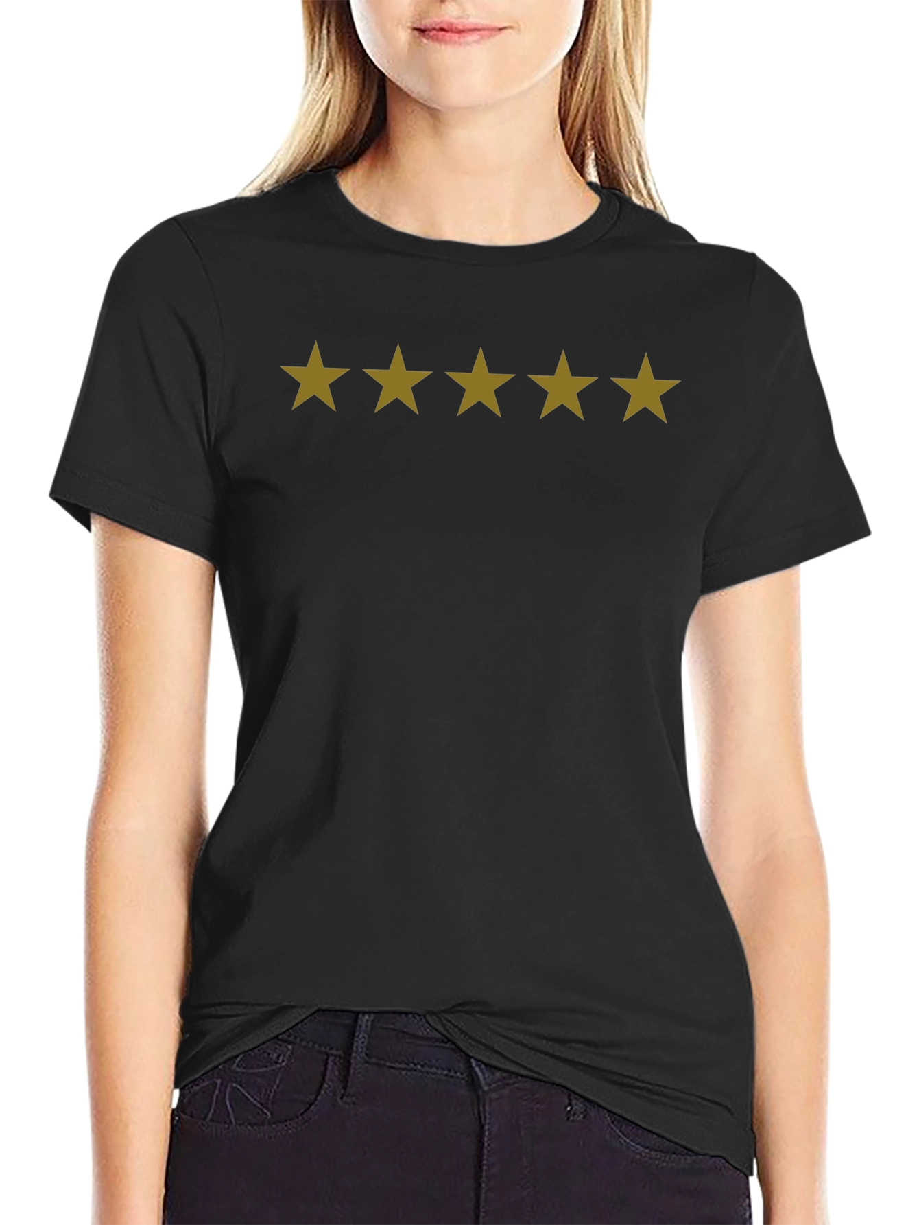 5 Star Review Black T-Shirt