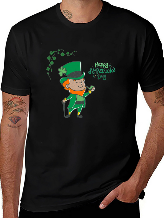 St. Patricks Day Leprechaun Black T-Shirt