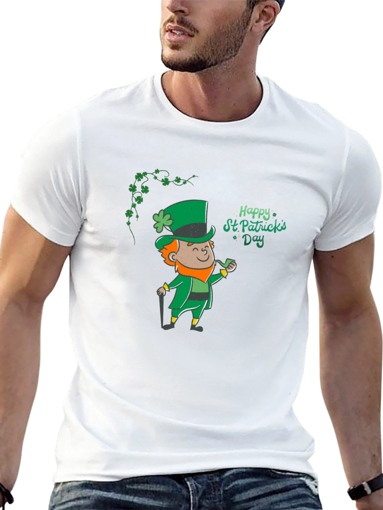 St. Patricks Day Leprechaun Black T-Shirt