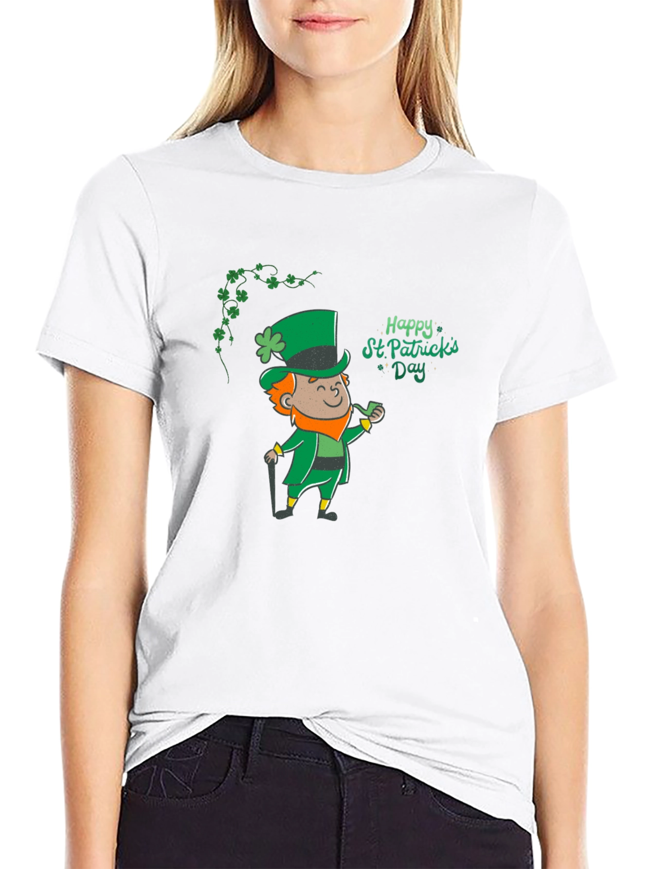 St. Patricks Day Leprechaun Black T-Shirt