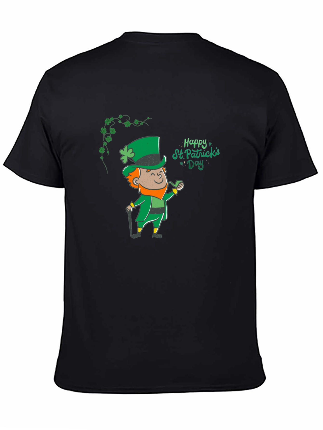 St. Patricks Day Leprechaun Black T-Shirt