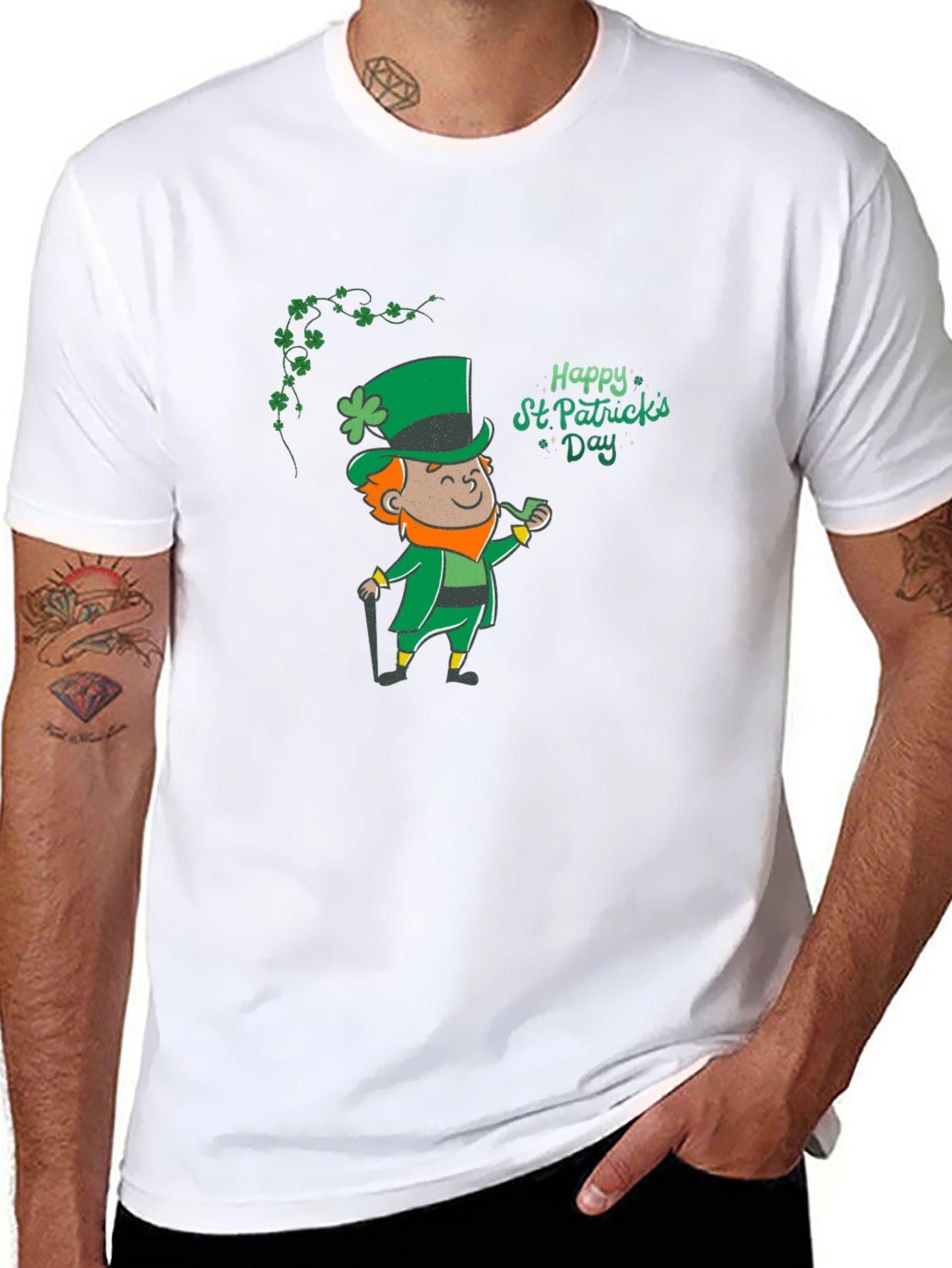 St. Patricks Day Leprechaun Black T-Shirt