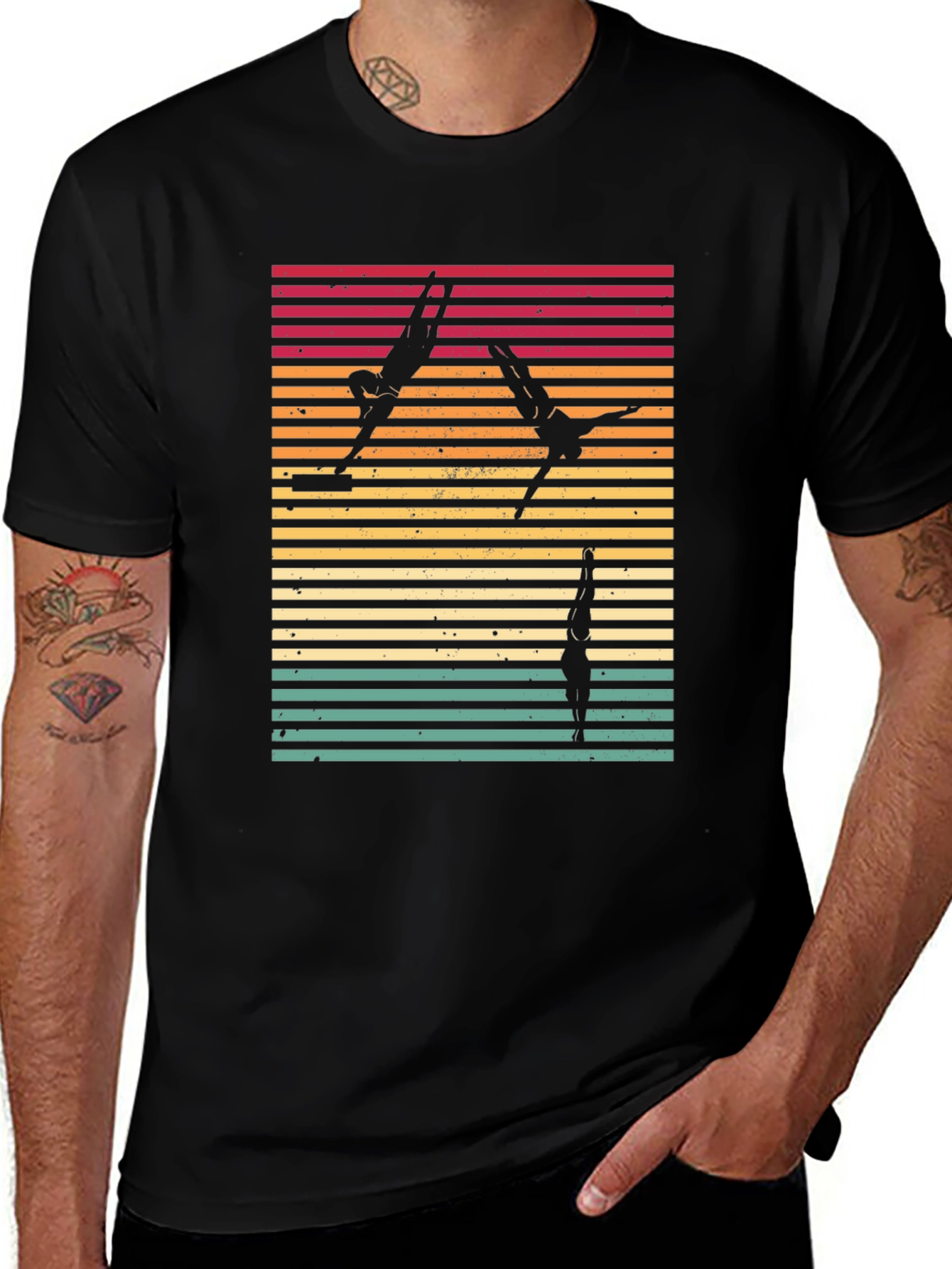 Retro Diving T-Shirt - Black