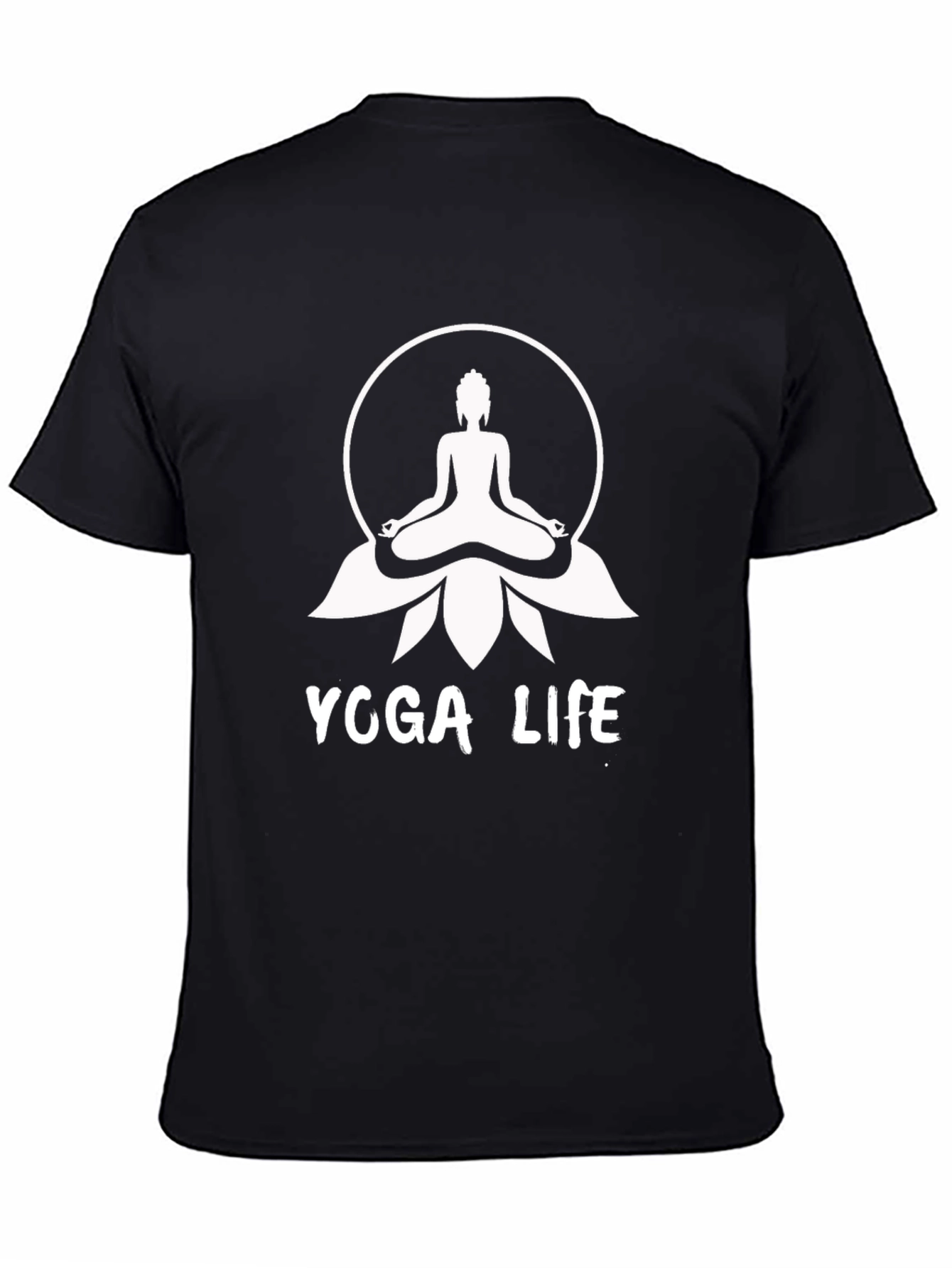 Yoga Life Buddha Graphic Tee - Black