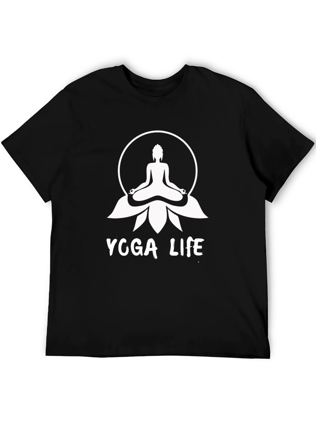 Yoga Life Buddha Graphic Tee - Black