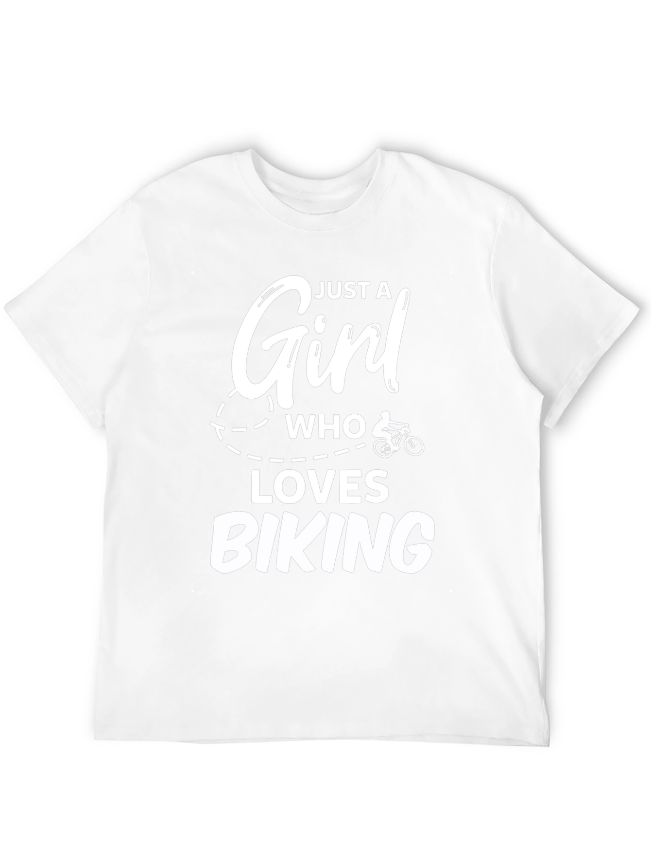Girl Who Loves Biking T-Shirt - Black Tee