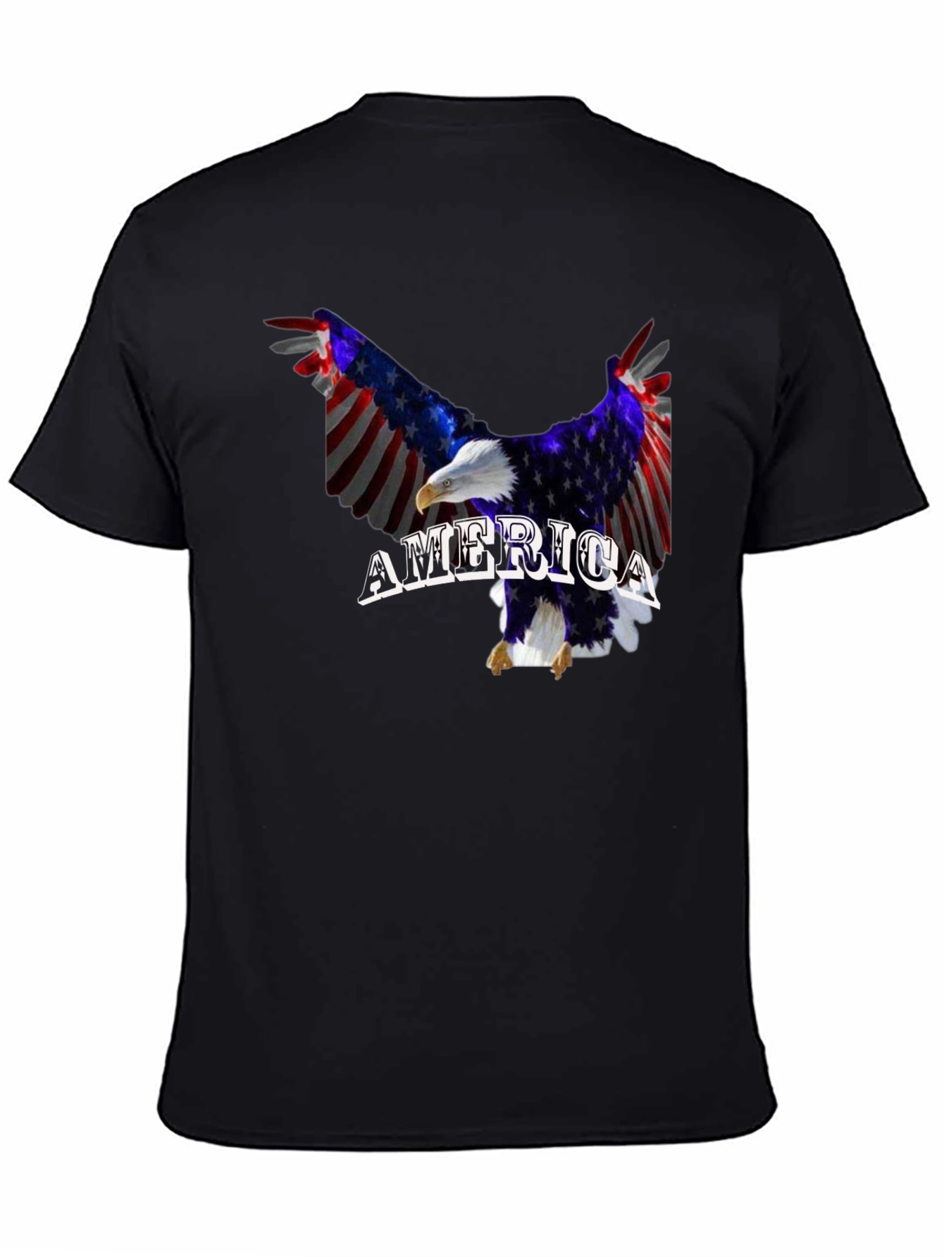 American Flag Eagle Graphic T-Shirt Patriotic USA Pride