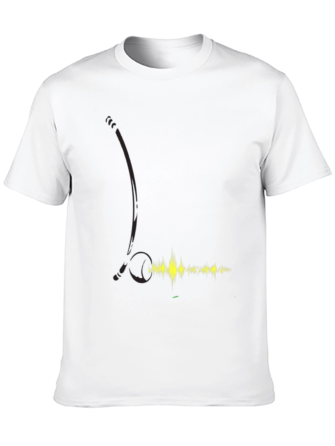 Black T-Shirt with Audio Wave Design