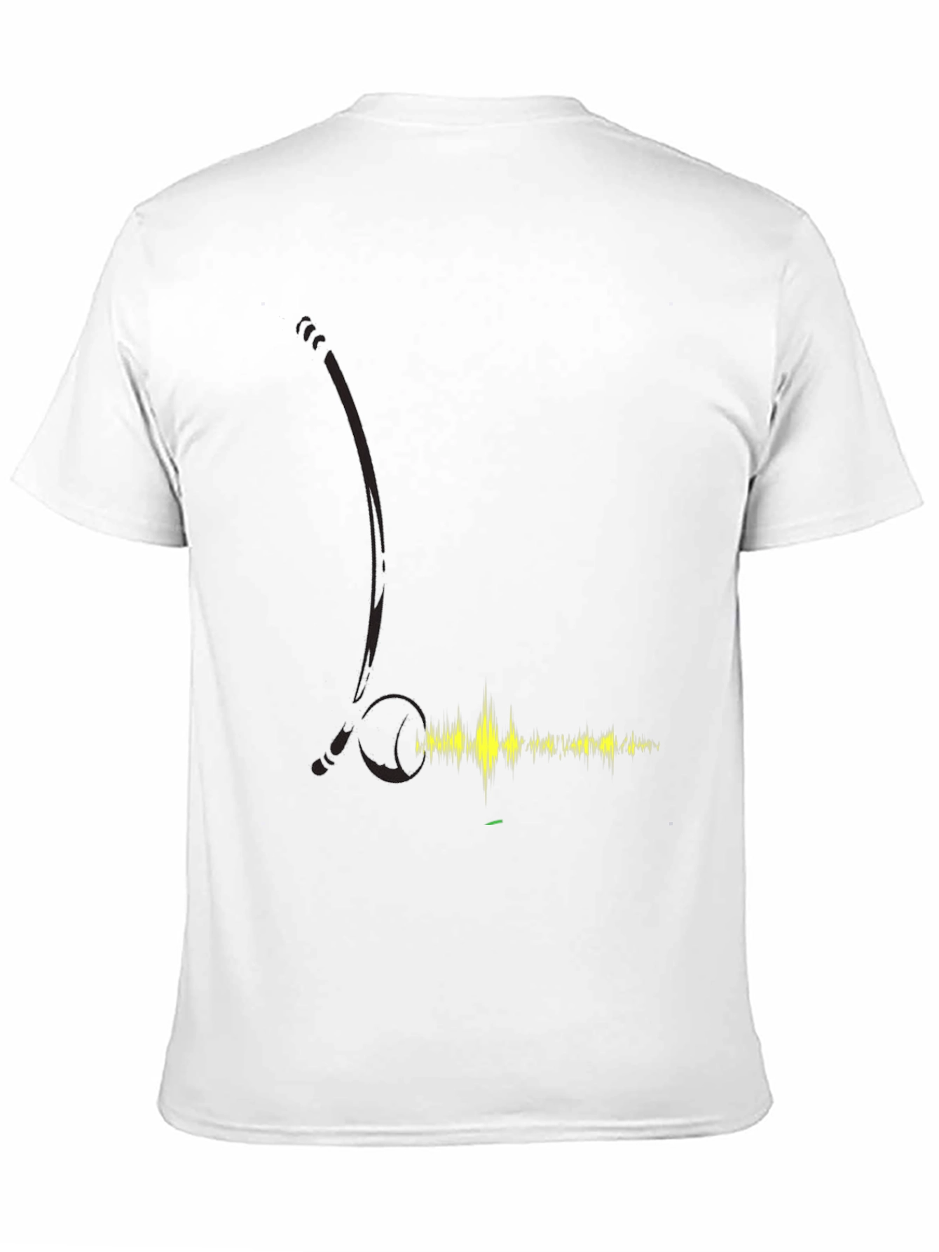 Black T-Shirt with Audio Wave Design