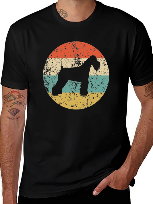 Retro Schnauzer Dog T-Shirt - Vintage Style Graphic Tee